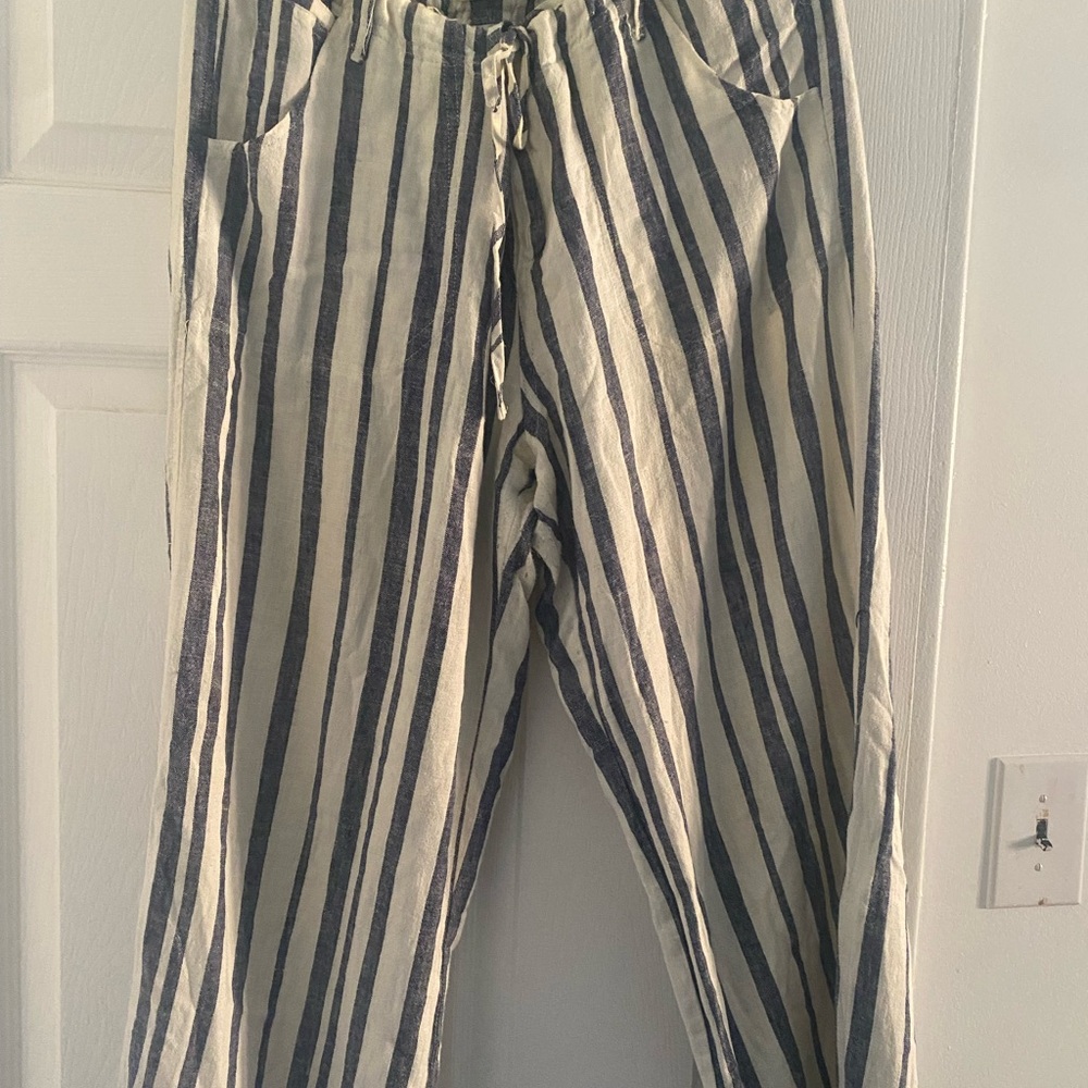 Striped Linen Pants